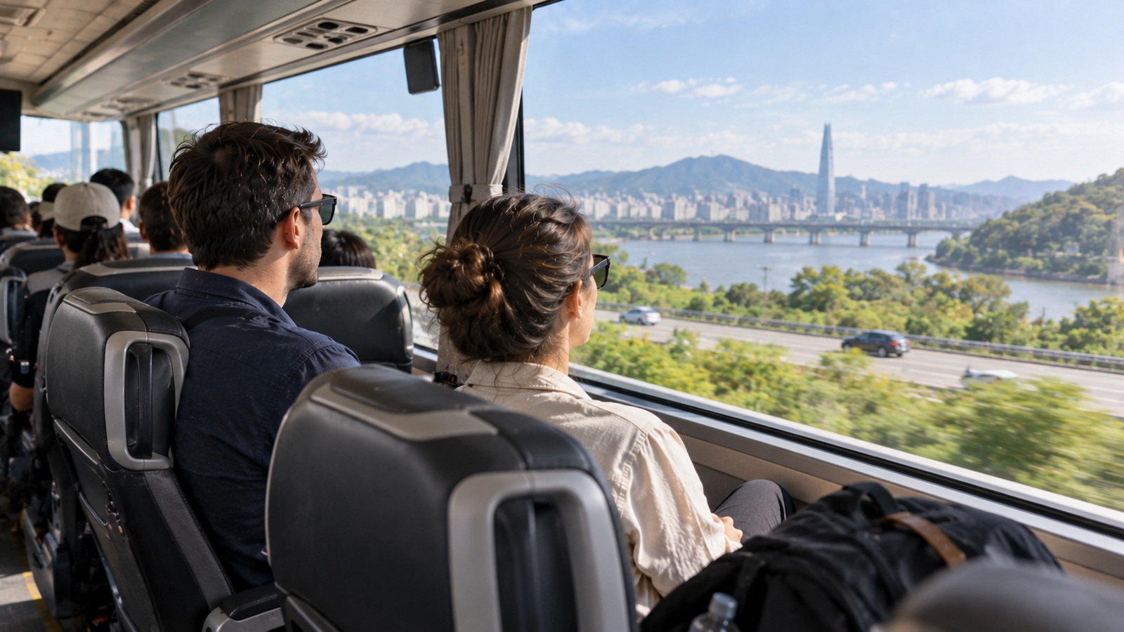 International travelers leaving Seoul for a DMZ day trip to Paju