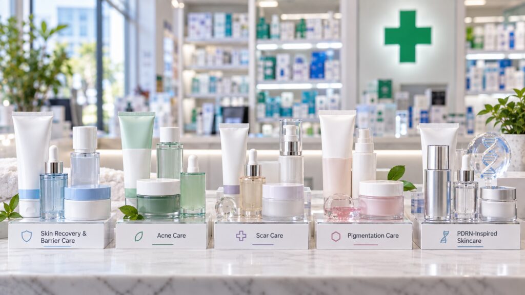 Popular Korean pharmacy skincare categories for international visitors