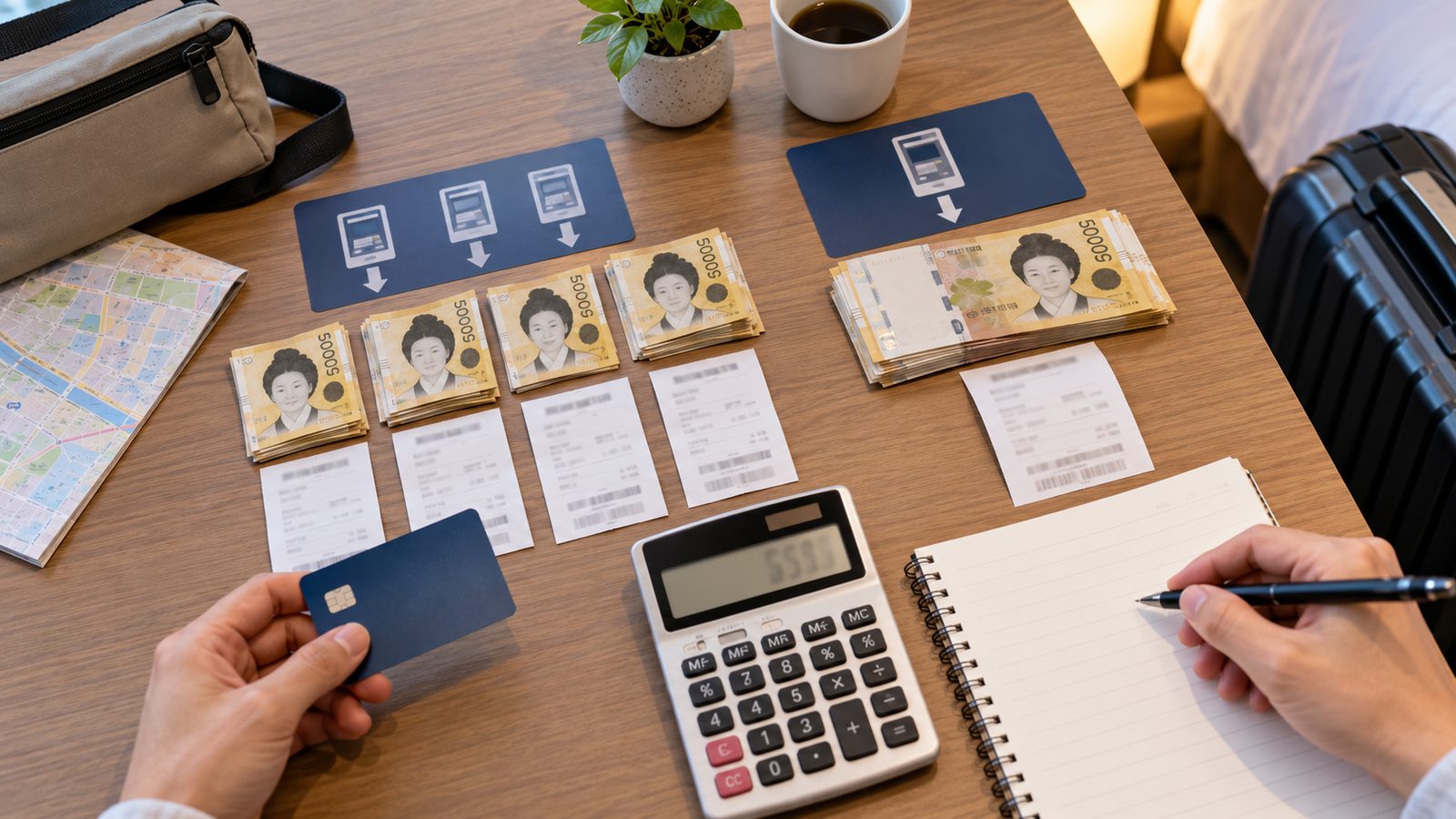 Travel budget comparison for ATM withdrawals in South Korea